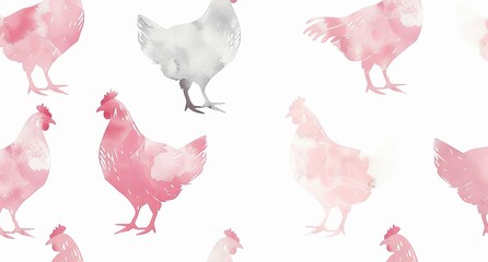 Seamless poultry pattern