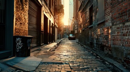 Old town street in a quiet city