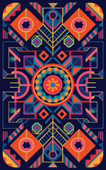 2d vector illustrator colorful vintage Seamless hi res Portuguese tiles Artwork
