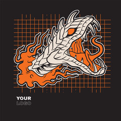 Viper Snake Mascot Logo Design Vector Illustration