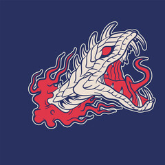 Viper Snake Mascot Logo Design Vector Illustration