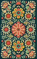 2d vector illustrator colorful vintage Seamless hi res Portuguese tiles Artwork
