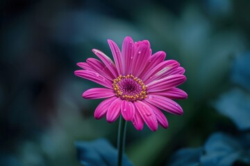Close-up of a vibrant pink gerbera daisy flower