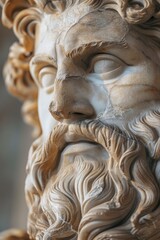 Naklejka premium Close-up of a detailed stone sculpture