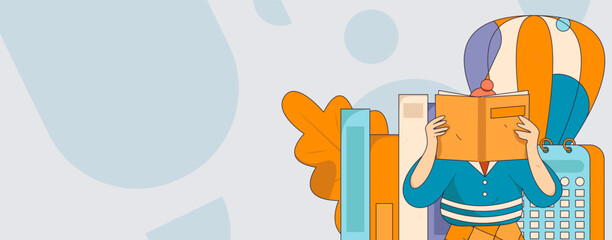 Education and learning people flat vector concept hand drawn illustration
