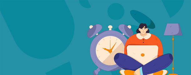 Education and learning people flat vector concept hand drawn illustration
