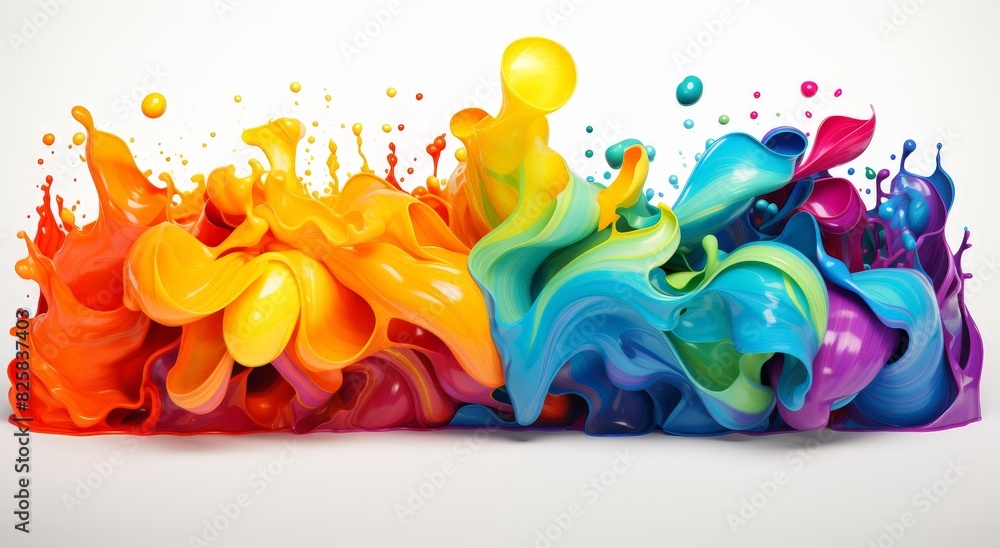 Wall mural Vibrant Liquid Art Explosion