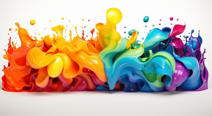 Vibrant Liquid Art Explosion