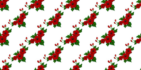 Expandable Pattern of Flowers and Leaves Decoration