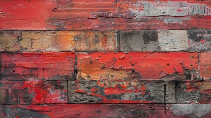 Close-up of weathered red bricks forming a textured wall, showcasing the timeless appeal of brickwork.
