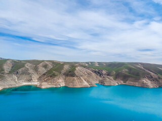 Water reservoir in Zaamin National Park in Uzbekistan.