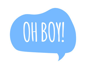 Speech bubble. Dialog balloon tag. Vector quote sticker. Trendy speech bubbles set in flat design with short messages