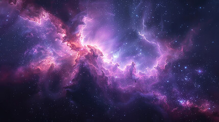 Fototapeta premium Stunning Cosmic Nebula Captured in Vivid Detail, Ideal for Space-Themed Projects and Educational Use