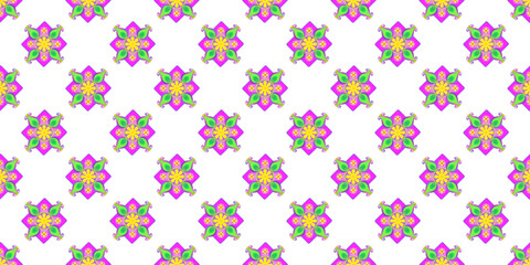 Expandable Pattern of Flowers and Leaves Decoration