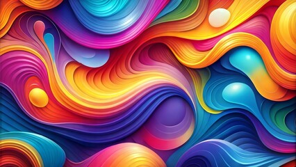 Obraz premium Abstract background with vibrant colorful shapes and fluid lines. Perfect for graphic design projects, web backgrounds, and artistic presentations