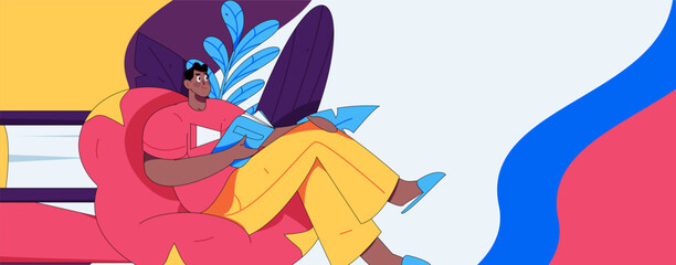 Education and learning people flat vector concept hand drawn illustration
