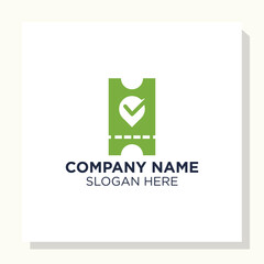 ticket logo design concept, business logo design vector