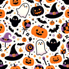 halloween seamless background