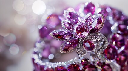 Elegant accessories with sparkling gems.