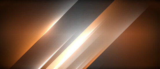 Neon dynamic diagonal light rays background. Techno digital geometric concept design for wallpaper, banner, presentation, background
