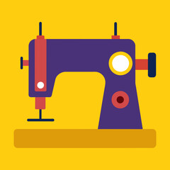 Machine stitching vector art illustration