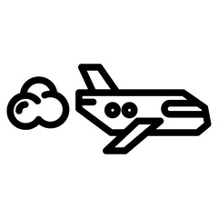 plane icon on white background