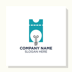 ticket logo design concept, business logo design vector