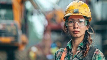Female Construction Worker Employed