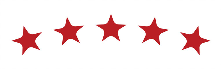 Five star rating vector icon