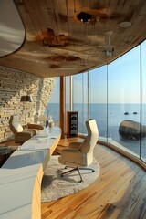 Modern office concept and Seaview 