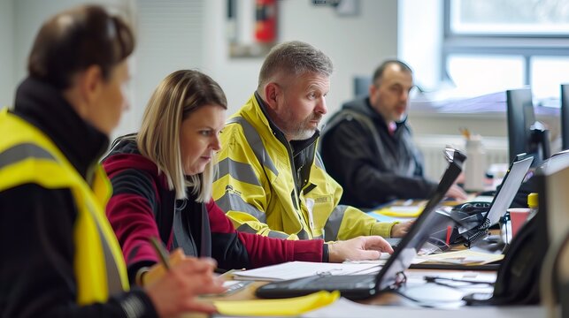 Law enforcement team emergency meeting