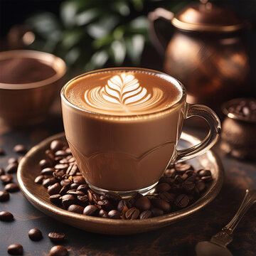 카페 라떼, Caf&eacute; latte, Beverage, Coffee, Espresso, Steamed milk, Frothy, Creamy, Delicious, Espresso-based, Milk-based, Smooth, Aromatic, Caffeine, Morning, Barista, Italian, Coffeehouse, Latte art, Foam,