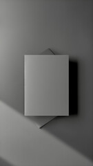 Elegant mockup design template featuring a dark black blank notebook or sheet paper card for presentations design
