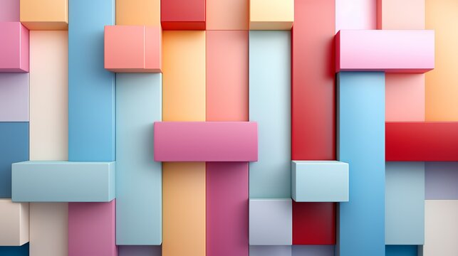 A minimalist background featuring a seamless pattern of interlocking geometric shapes in soft pastel colors, creating a modern and elegant design for various applications.