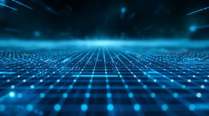 A futuristic blue grid pattern, conveying a sense of technological advancement and business background Generative AI