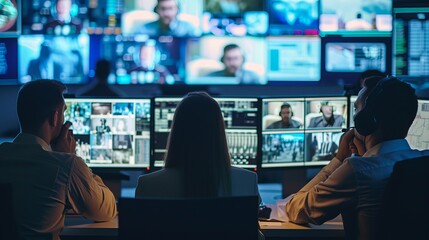 A communication team updating the public and media on the situation of city and social problem - Online update