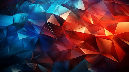 A modern geometry background with abstract shapes like triangles and hexagons, rendered in vibrant gradients, providing a bold and contemporary visual.