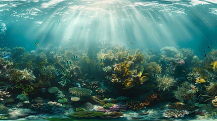 Obraz premium Immersive underwater tropical reef