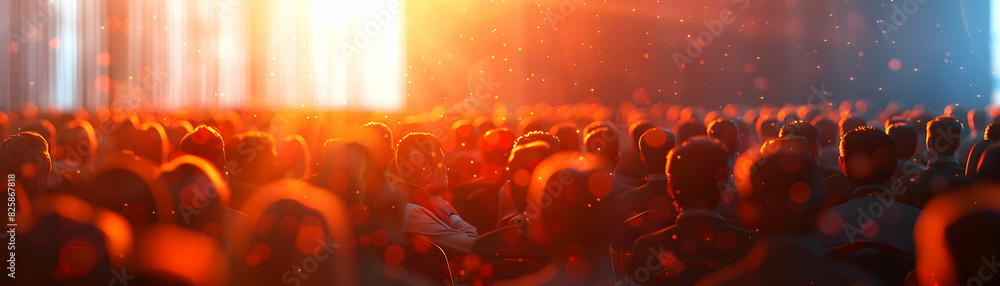 Aufkleber professional knowledge sharing conference: high resolution image of large scale event with glossy ba
