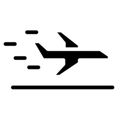 plane icon on white background