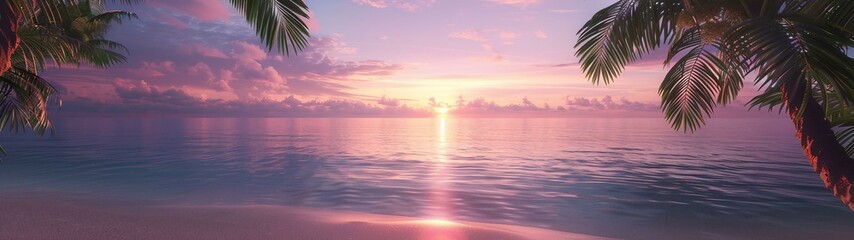Panoramic tropical beach twilight img