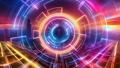 Fototapeta premium abstract background with circles