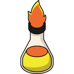 Burning Beaker Sticker