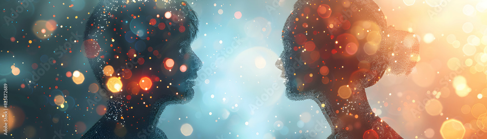 Poster peer to peer knowledge exchange: high resolution photo realistic image of peers collaborating with g