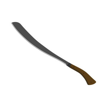 recommend clip art: parang machete flat design vector illustration isolated on white background. Combat weapon blades, vector model types. Trapper sword and hunter knife blades. Protection concept. Warrior blades