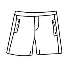 men's shorts line icon