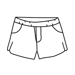 men's shorts line icon