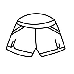 men's shorts line icon