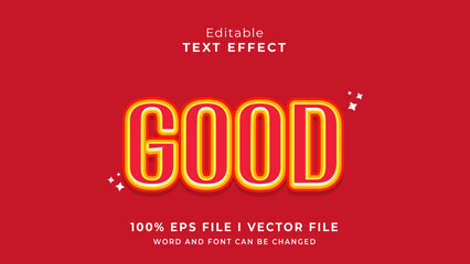 editable good text effect.typhography logo