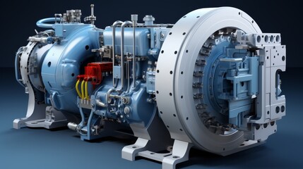 Fototapeta premium Gas Pipeline Compression Station Centrifugal compressors 